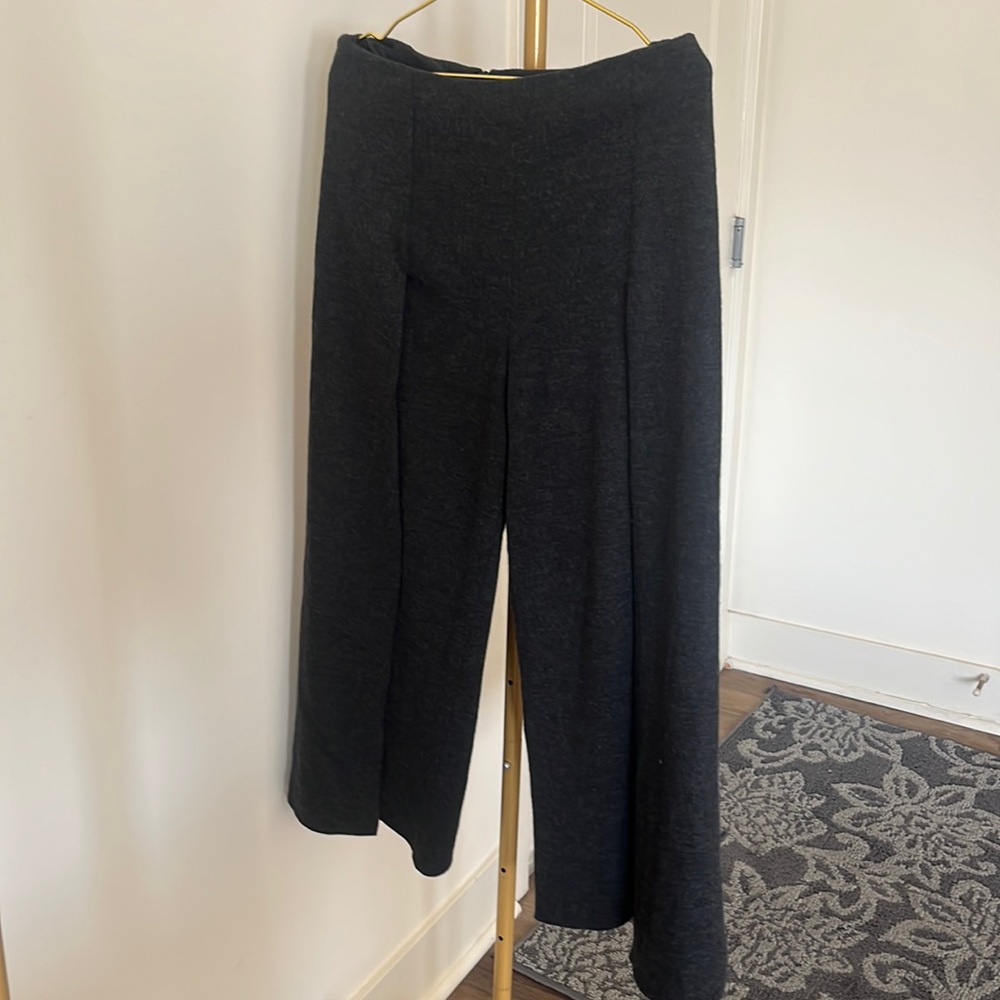 Polo Ralph Lauren Gray Wool Wide Wide Leg Ankle Pants Size 10